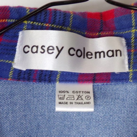 Casey Coleman Denim and Flannel Women's Golf Shirt Embroidered Design Size XL - Picture 7 of 8